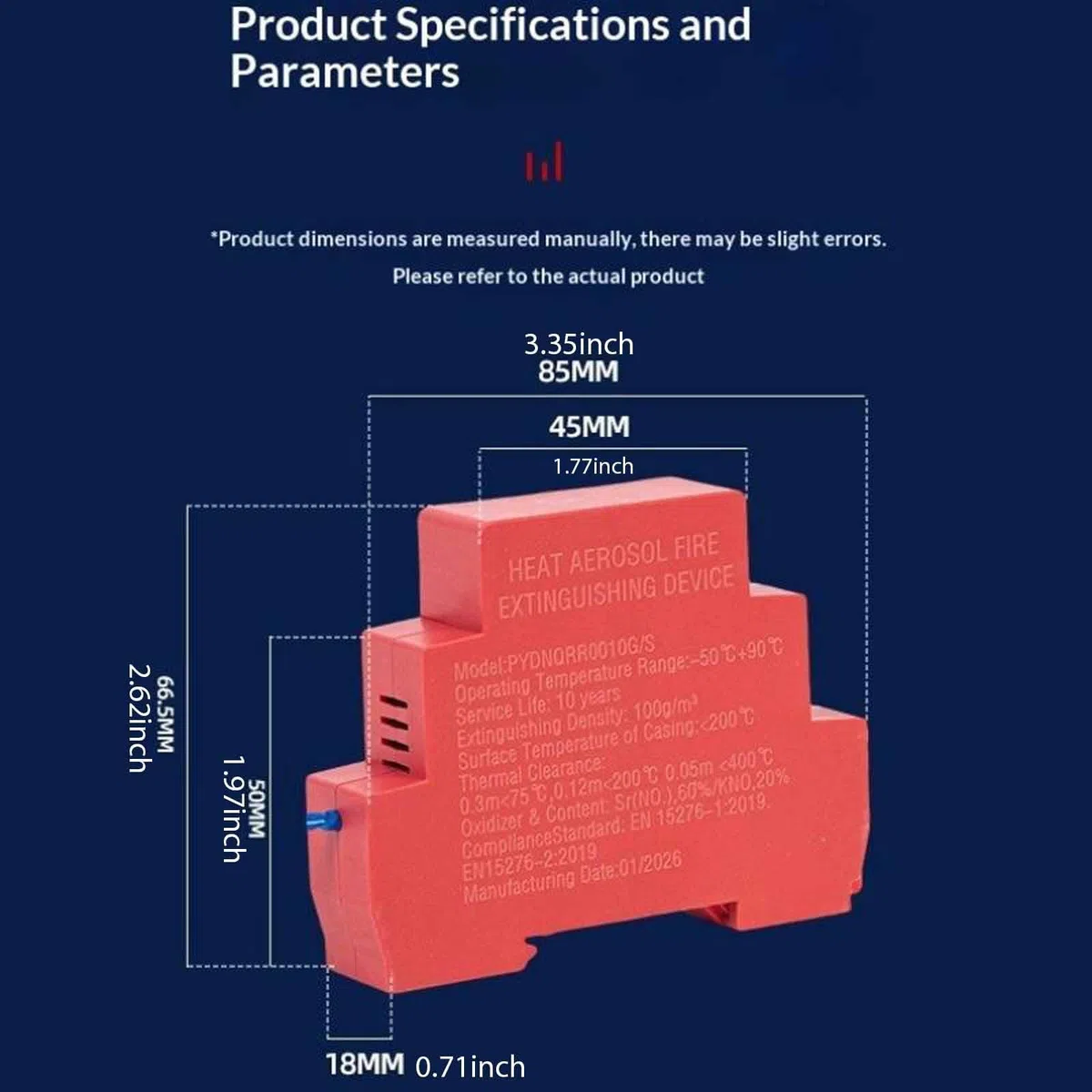 Qianly Aérosol, Dispositif d'extinction de Protection, Autocollant Automatique pour tracteurs
