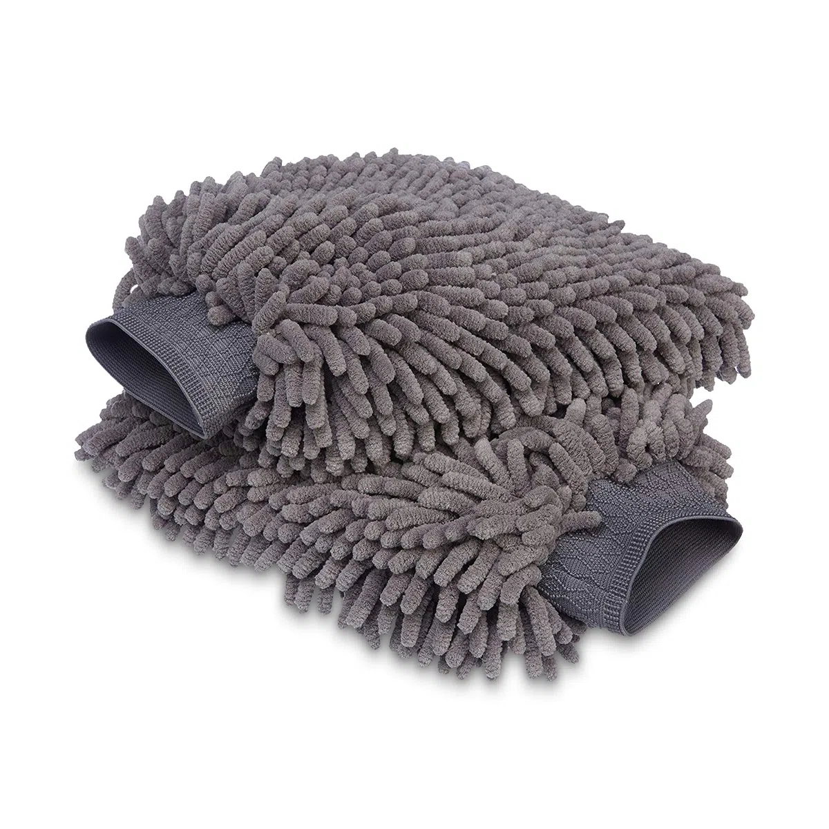 Amazon Basics Gant de lavage microfibre Chiffon de nettoyage de luxe pour la voiture, Pack de 2, Gris, 30 L x 20 W cm