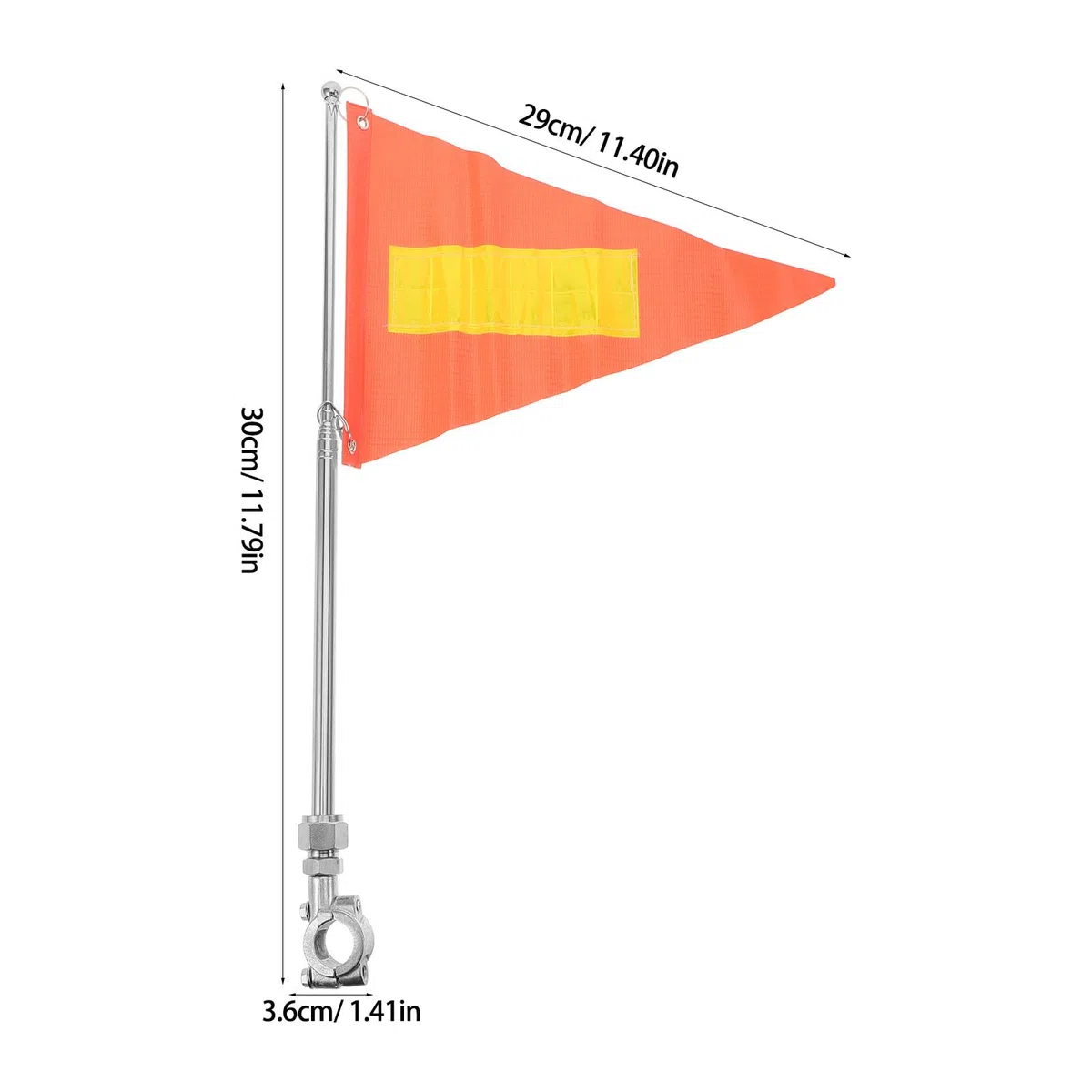 VOSAREA Drapeau pour Vélo Mât Télescopique en Alliage D'aluminium et Acier, Longueur Ajustable, Améliore la Sécurité pour Moto et Vélo